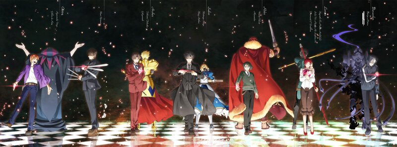 Anime Characters on Chessboard — Black, Dramatic, Night