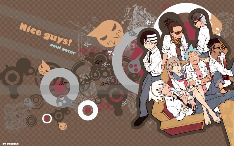 Anime Characters on Couch — Brown, Chaotic