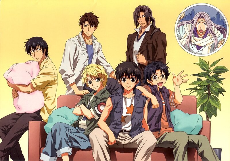 Anime Characters on Couch — Yellow
