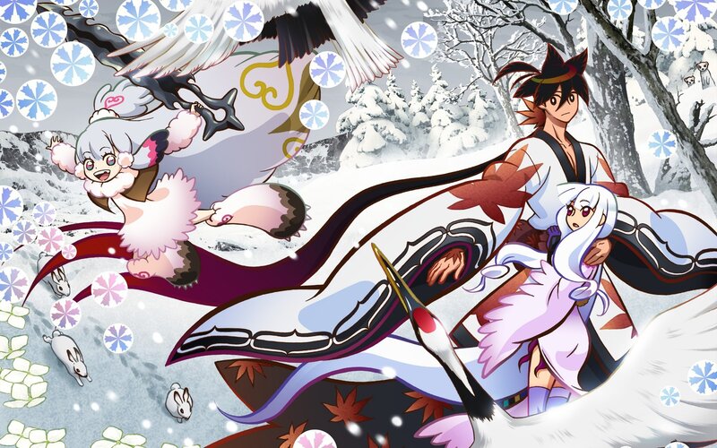 Anime Characters on Crane