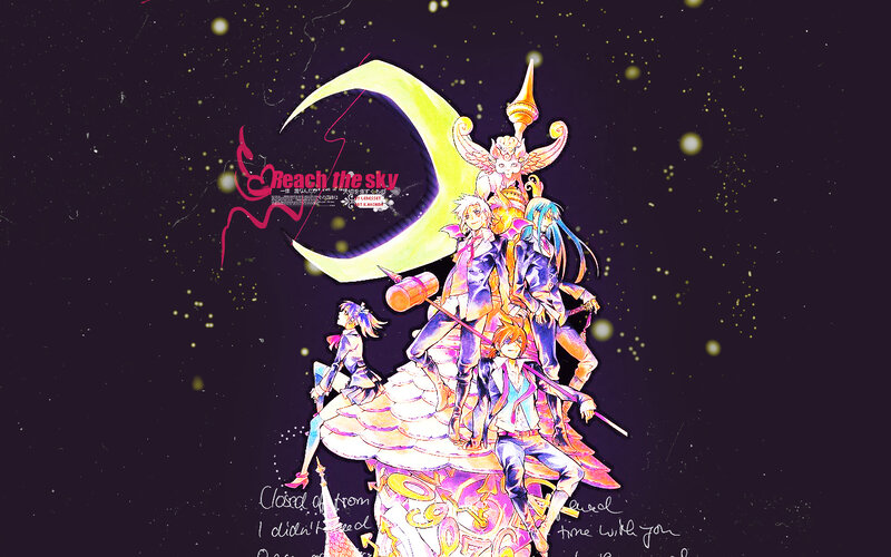 anime characters on crescent moon