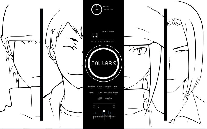 Anime characters on desktop