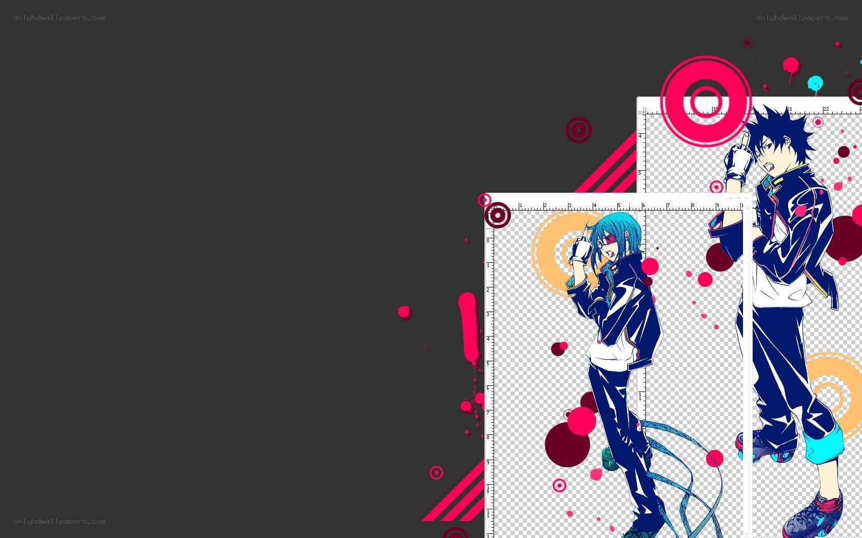 anime characters on digital canvas
