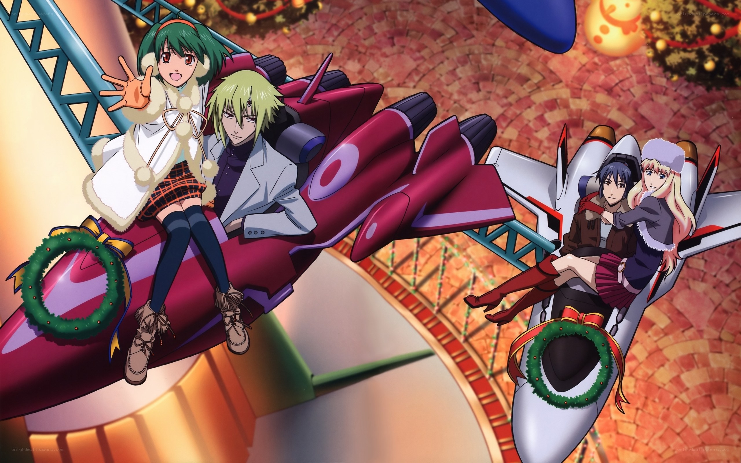 anime characters on fighter jets