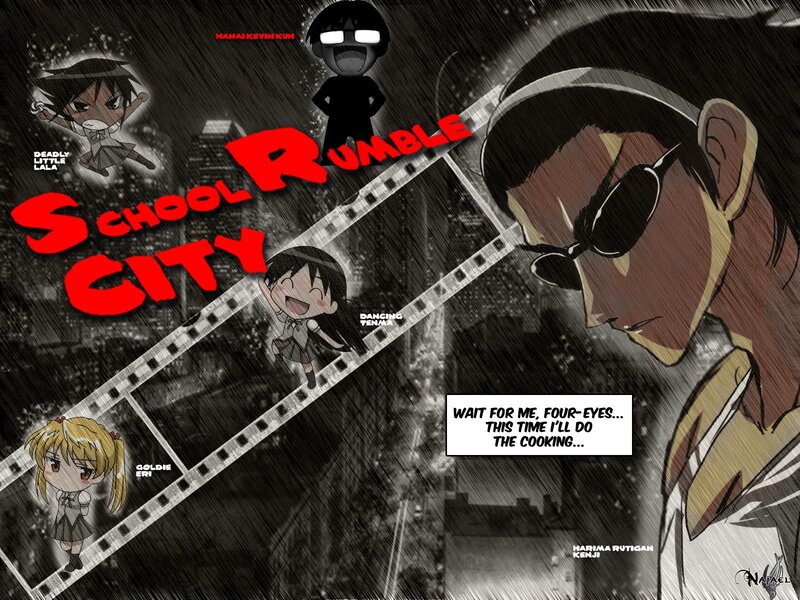 Anime Characters on Film Strip — Black
