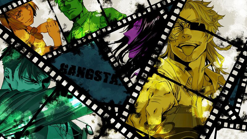 Anime Characters on Film Strip — Green