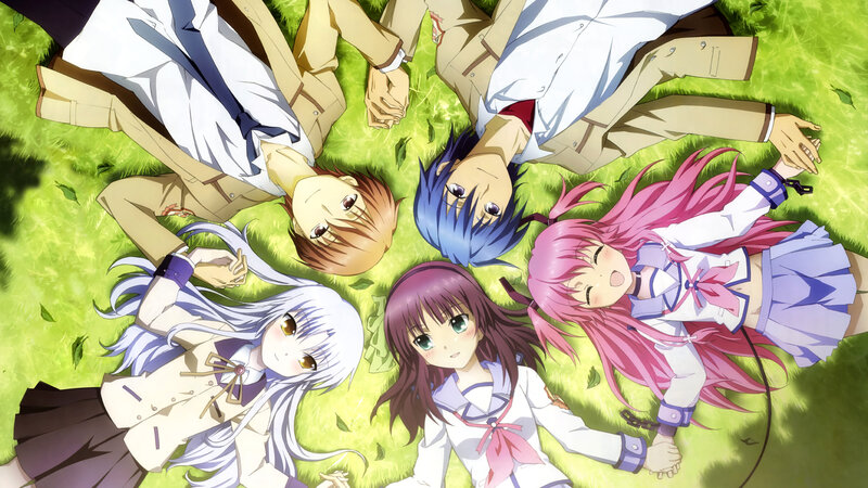 anime characters on grass