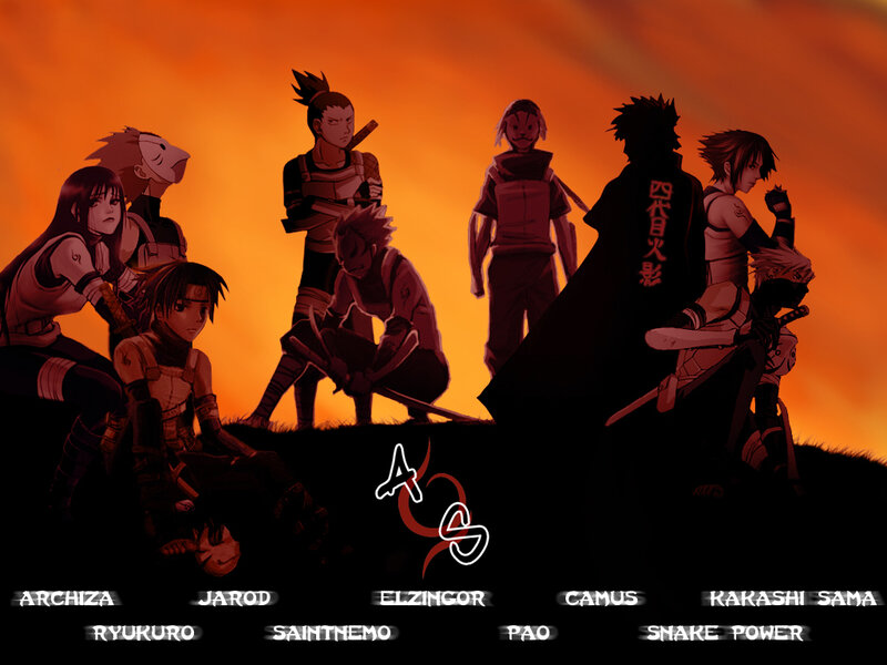 Anime Characters on Hill — Orange