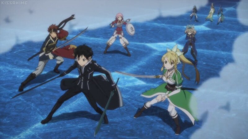 Anime Characters on Ice — Blue, Dramatic