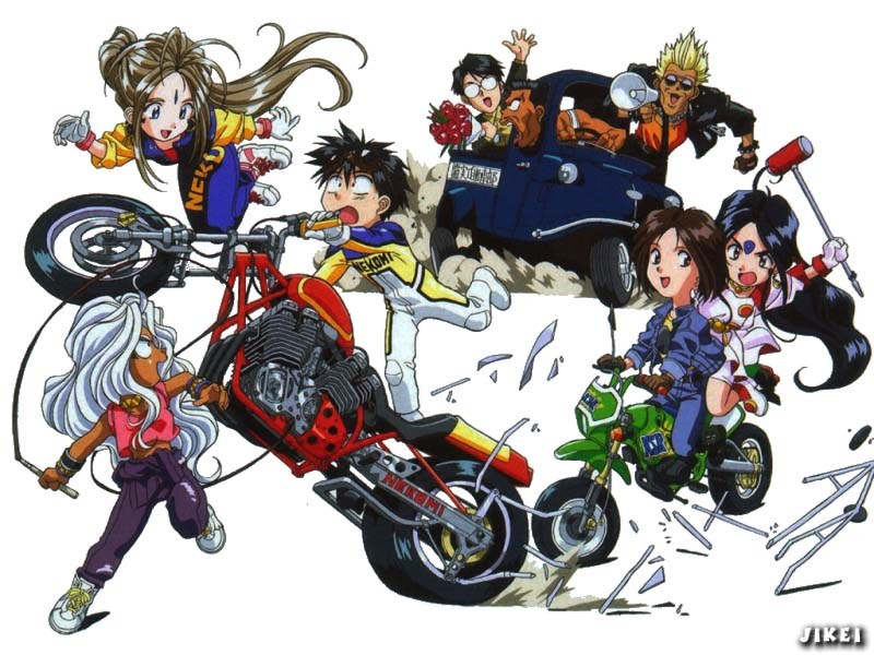 anime characters on motorcycles