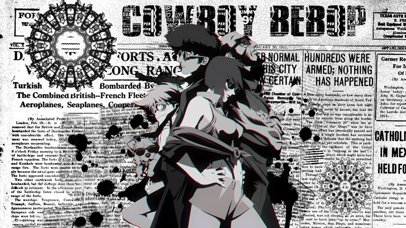Anime Characters on Newspaper