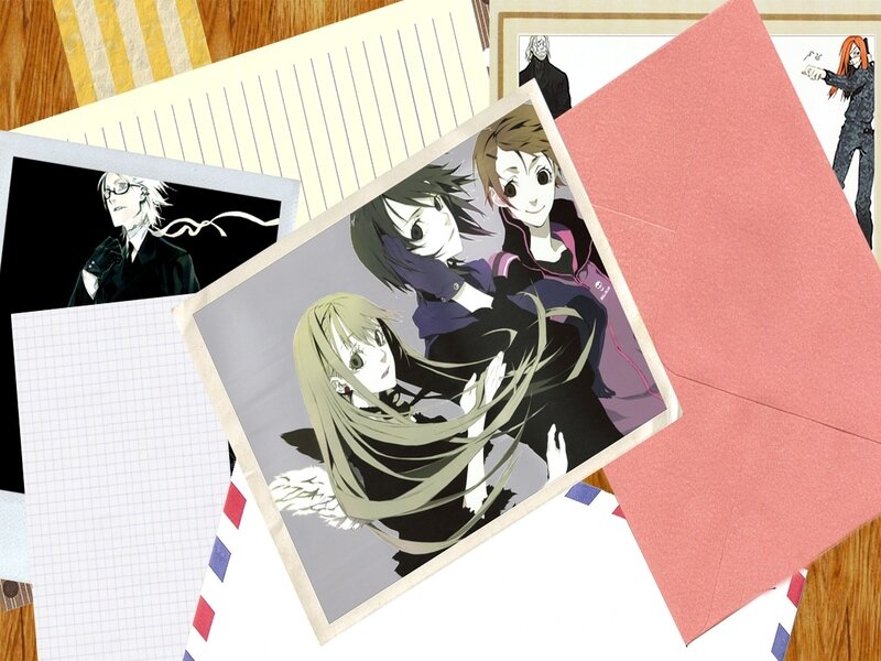 Anime Characters on Paper — Gray
