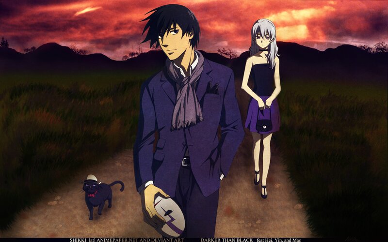 Anime Characters on Path — Purple