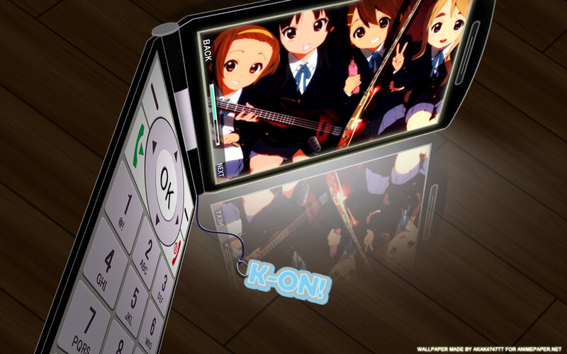 Anime Characters on Phone — Black