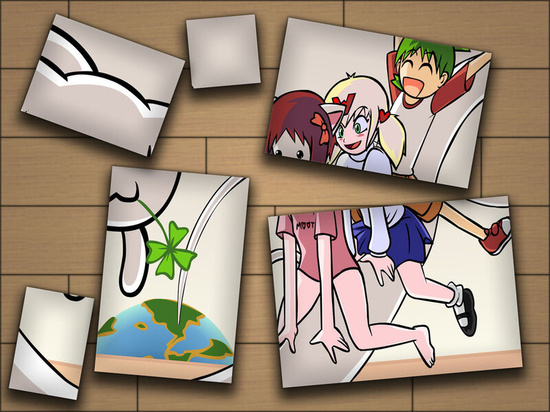 Anime characters on photos