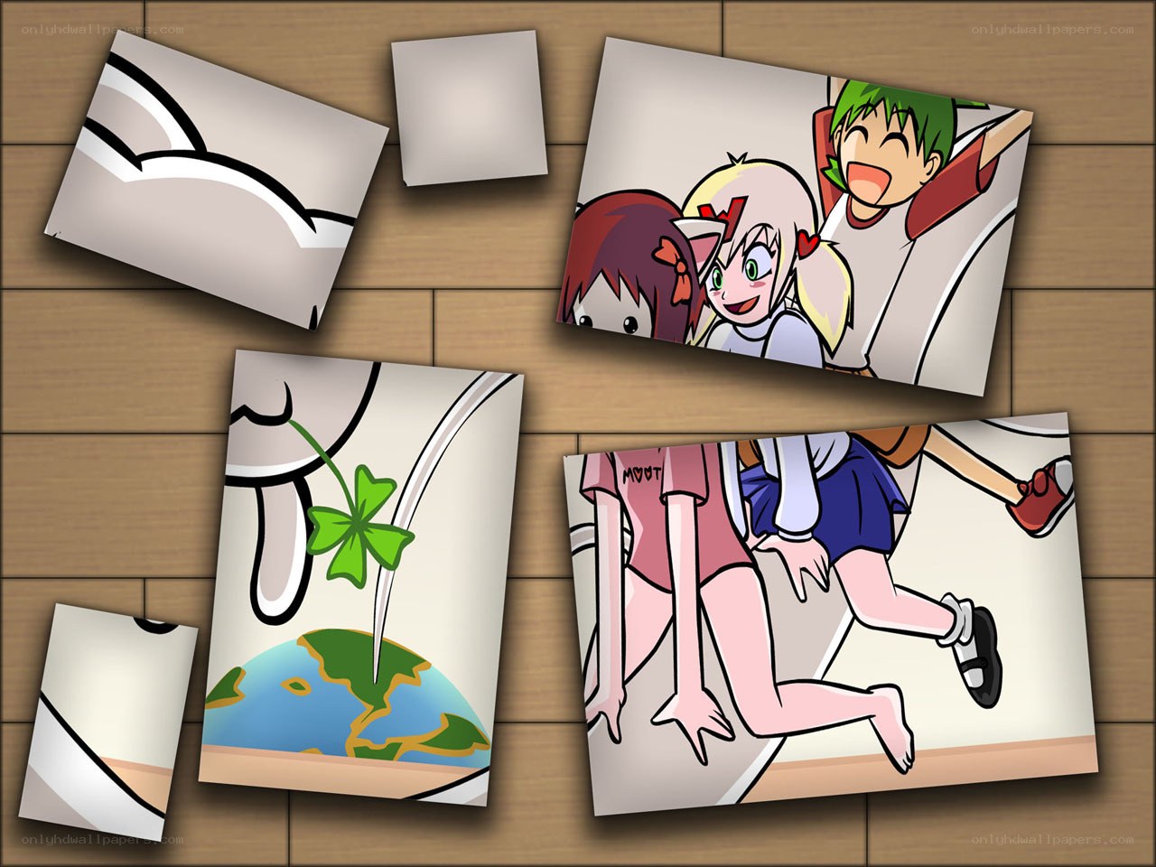 Anime characters on photos