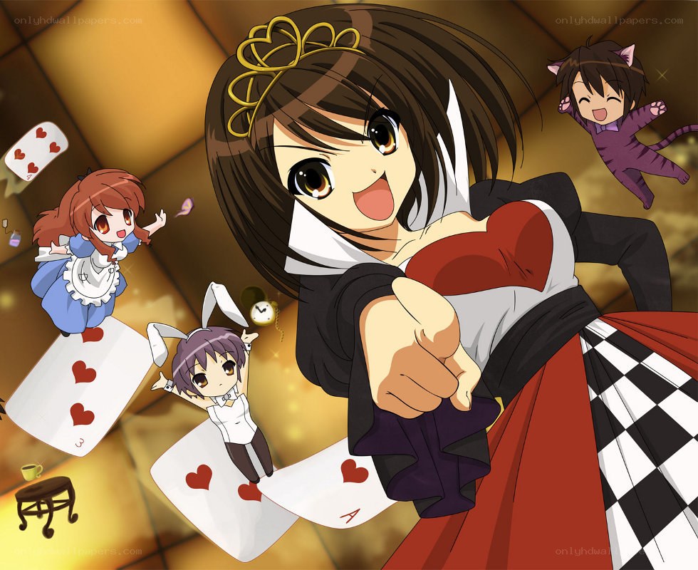 anime characters on playing cards