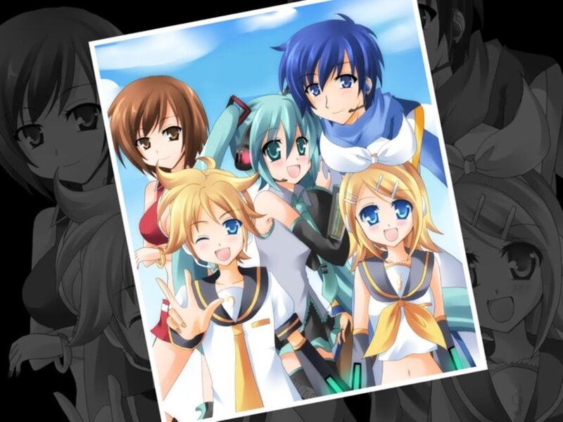 Anime Characters on Poster — Blue
