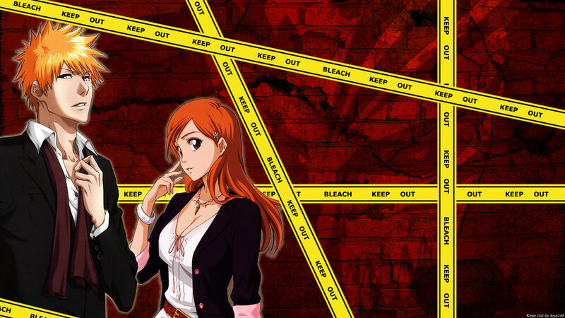 Anime Characters on Red Wall