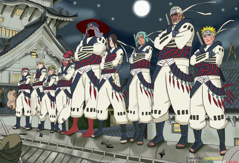 Anime Characters on Rooftop — White