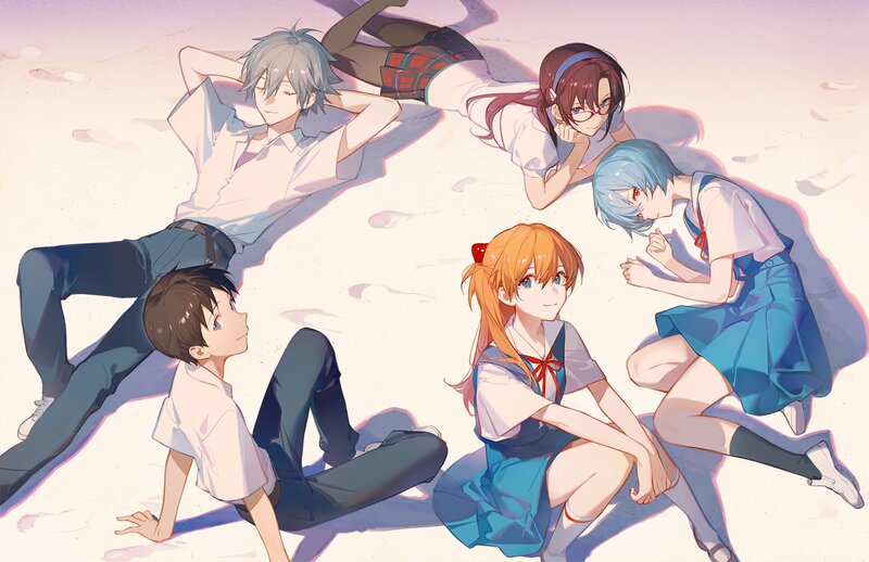 Anime Characters on Sand