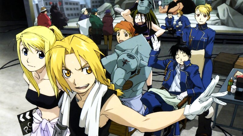 Anime Characters on Set — Blue