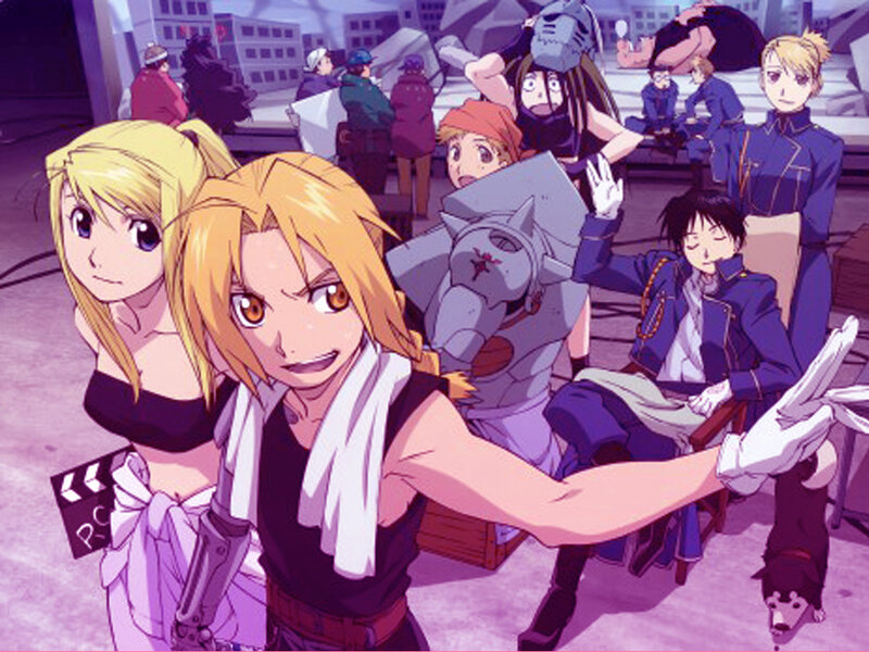Anime Characters on Set — Purple