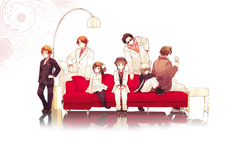 Anime Characters on Sofa