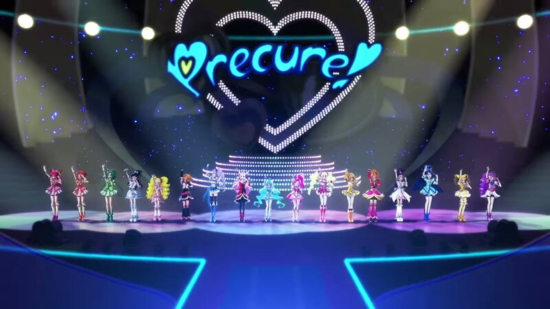 Anime Characters on Stage — Blue, Energetic