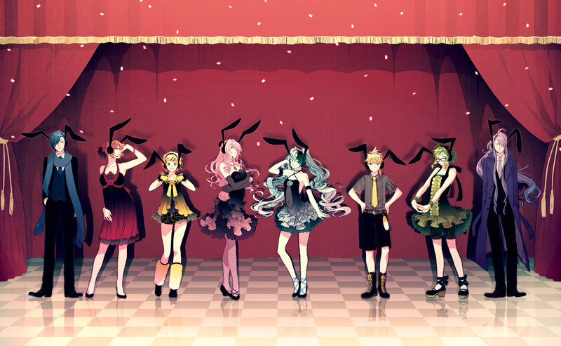 Anime Characters on Stage — Red