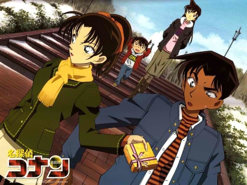 Anime Characters on Stairs — Green