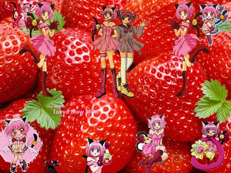 Anime Characters on Strawberries
