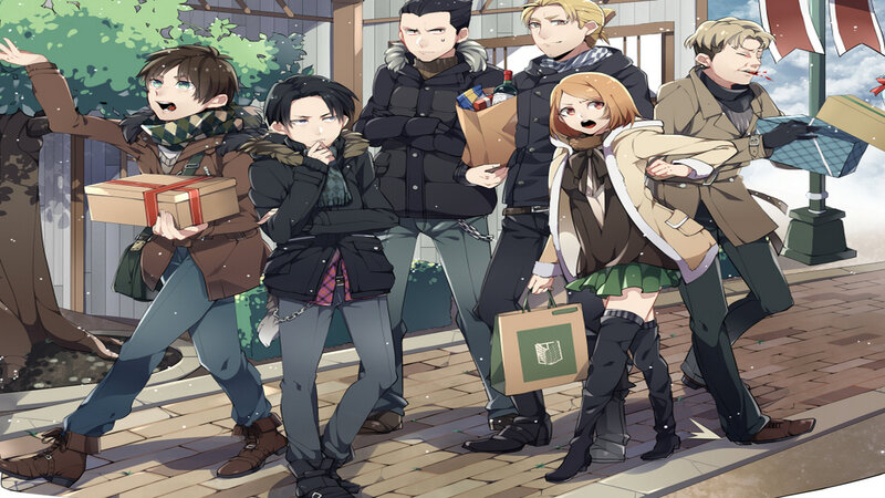 Anime Characters on Street — Brown