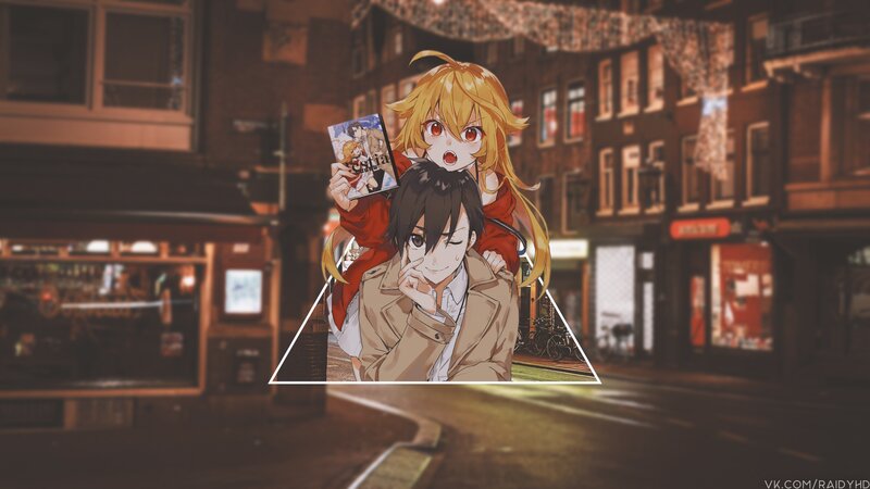 Anime Characters on Street — Orange