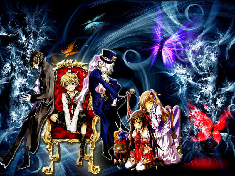 Anime Characters on Throne — Black