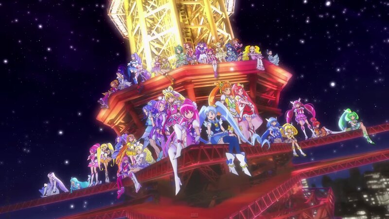 Anime Characters on Tower — Purple