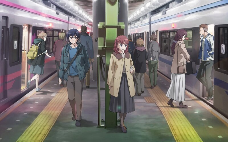 Anime Characters on Train Platform