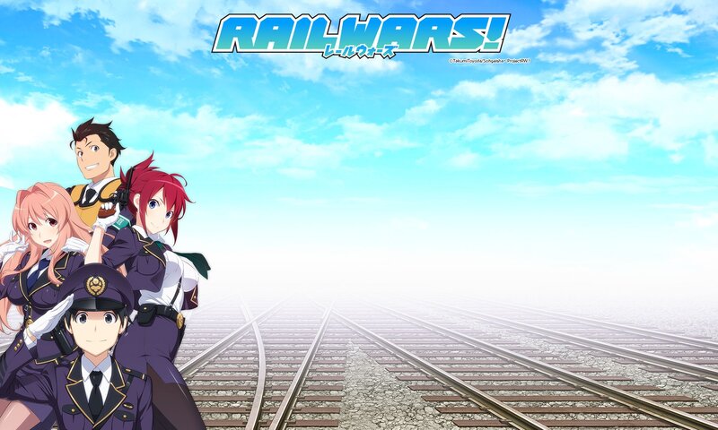 Anime Characters on Train Tracks — Blue
