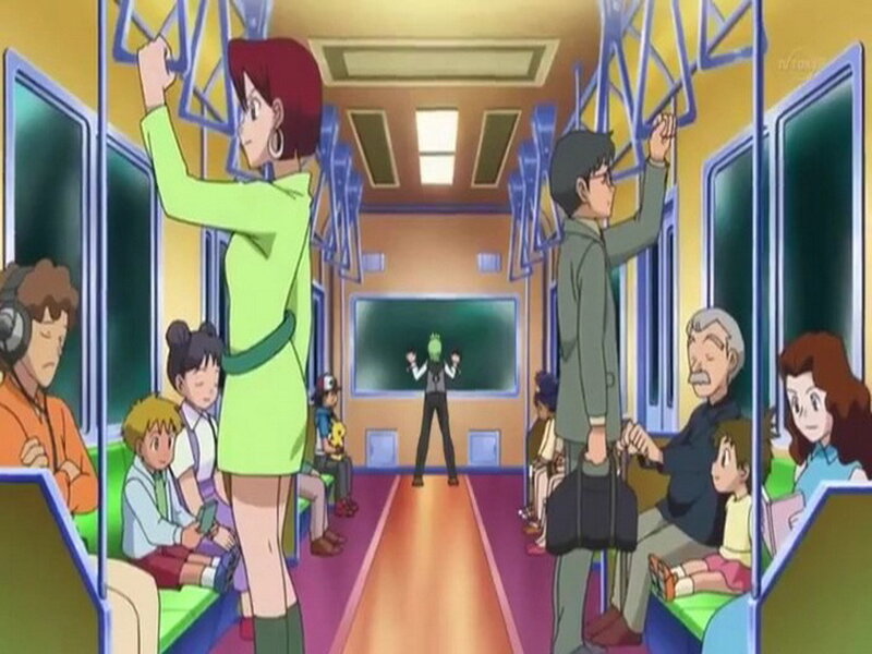 Anime Characters on Train — Yellow, Calm