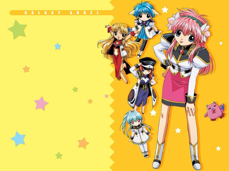Anime Characters on Yellow Background — Playful