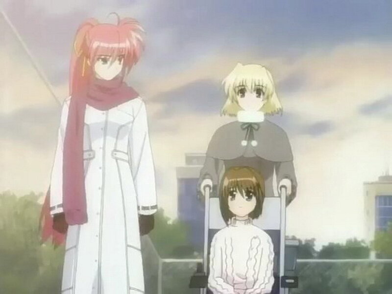 anime characters outdoors