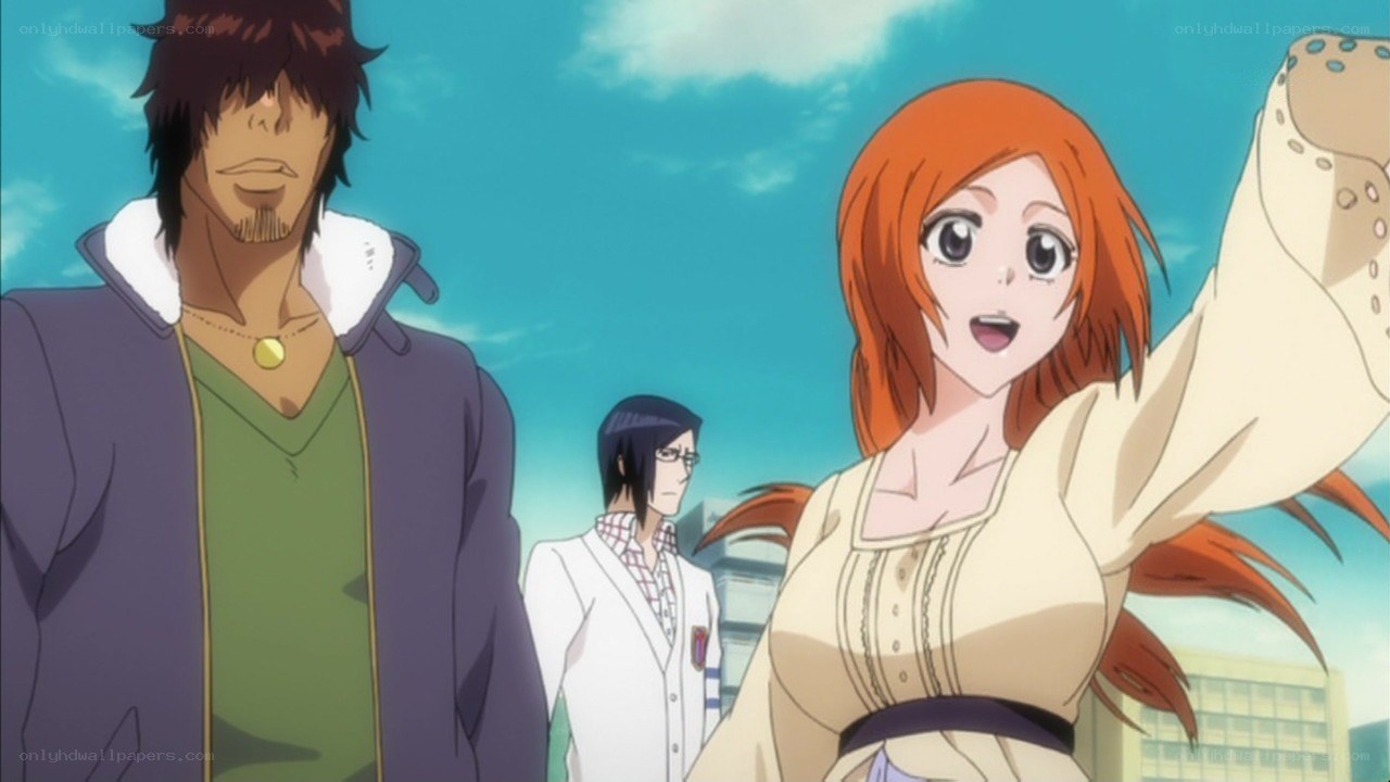anime characters outdoors