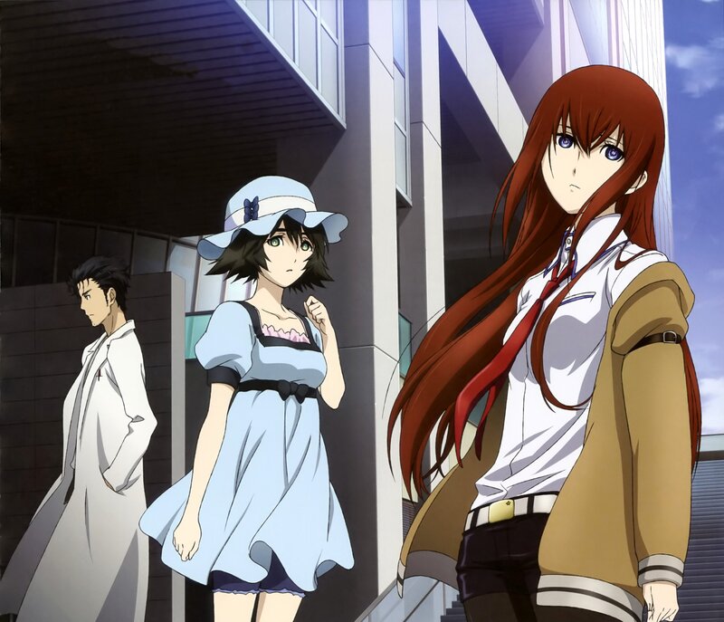 anime characters outside building