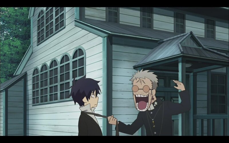 anime characters outside house