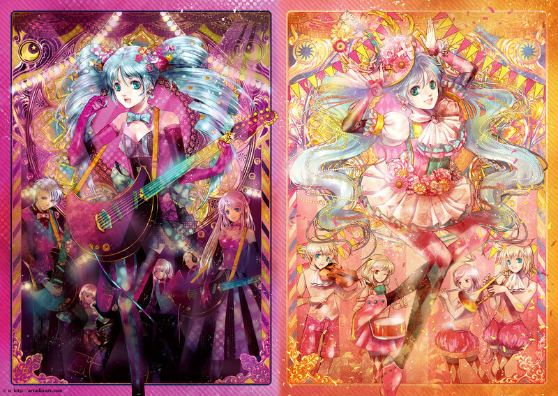 Anime Characters Performing Music — Pink