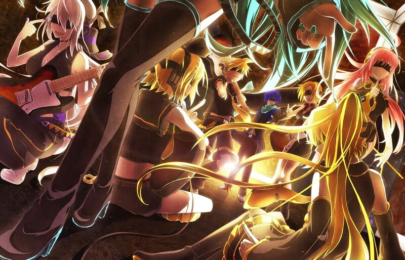 Anime Characters Performing — Yellow
