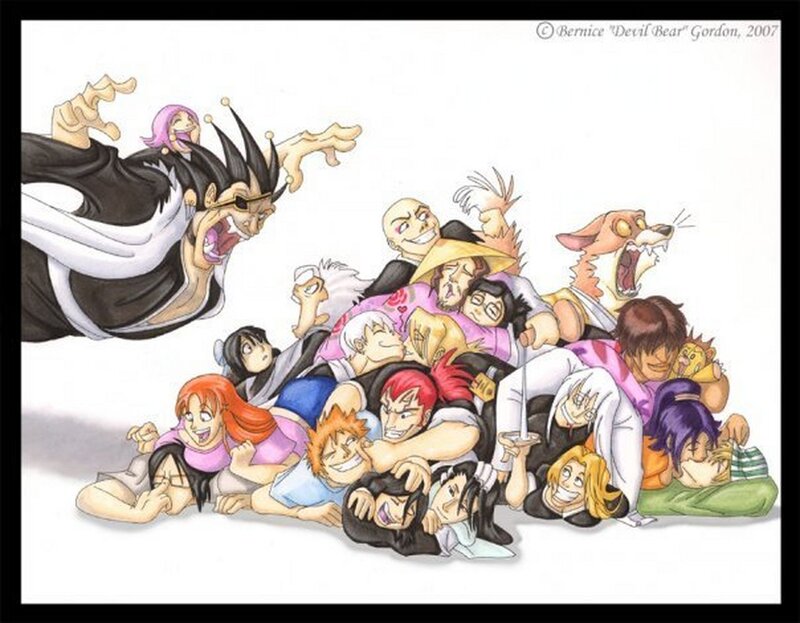 Anime Characters Pile-up — Black
