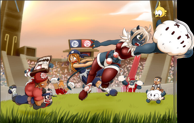 Anime characters playing baseball