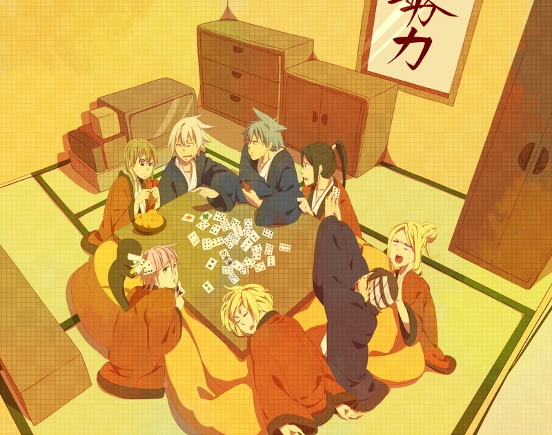Anime Characters Playing Cards