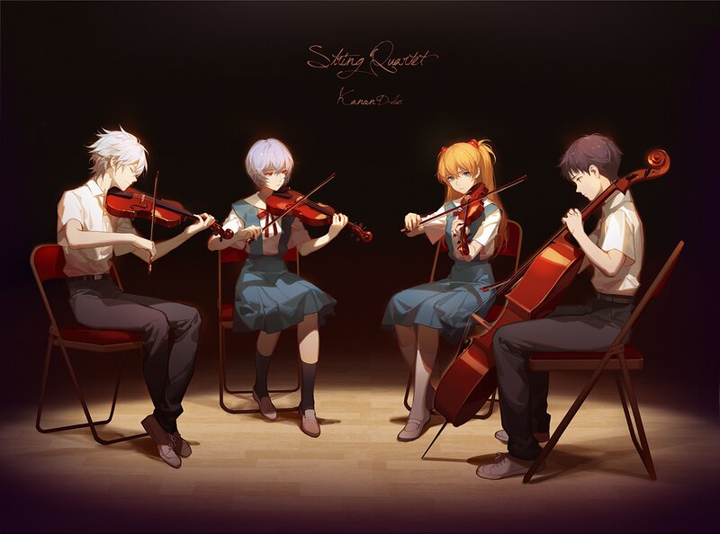 Anime Characters Playing Instruments — Brown